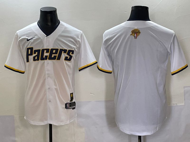Men 2025 Indiana Pacers Blank White Joint Name Nike NBA Jersey style 1->indiana pacers->NBA Jersey